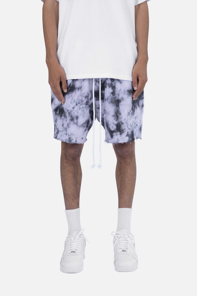 Short Mnml Cloud Wash Sweatshorts Black/White Homme | JGZ-1927967