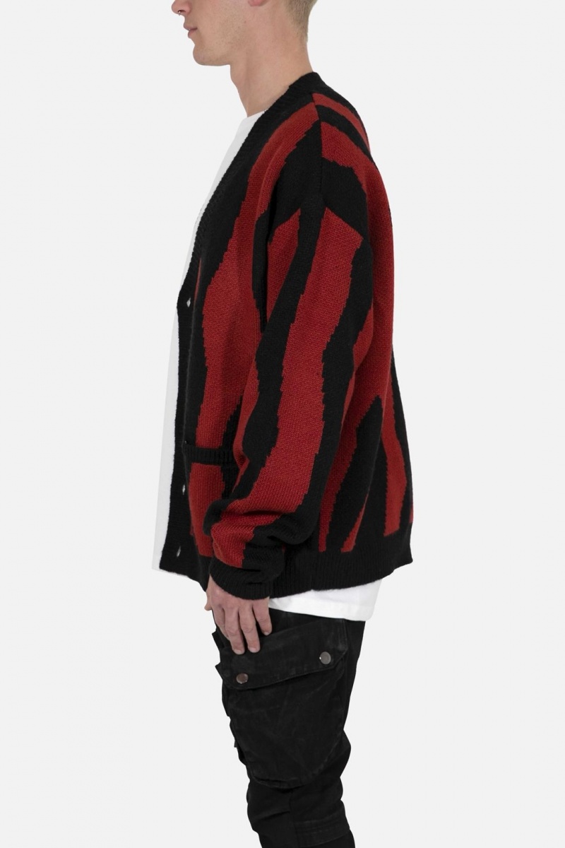 Sweats Mnml Zebra Cardigan Red/Black Homme | AWQ-3164480