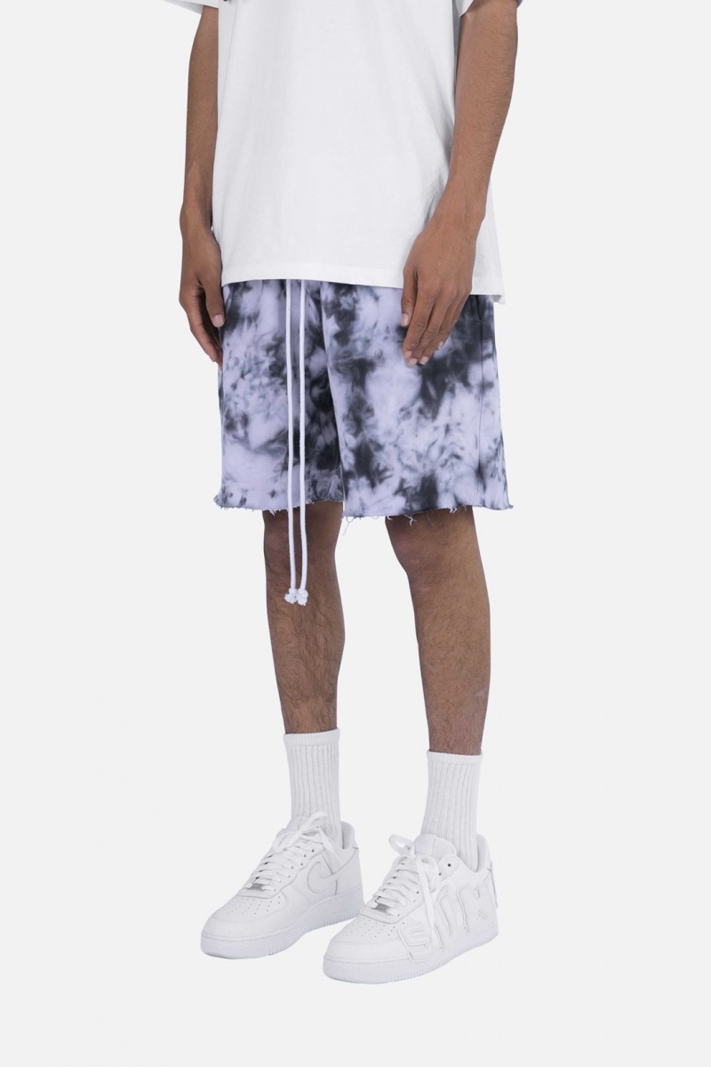 Short Mnml Cloud Wash Sweatshorts Black/White Homme | JGZ-1927967