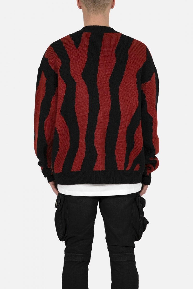 Sweats Mnml Zebra Cardigan Red/Black Homme | AWQ-3164480