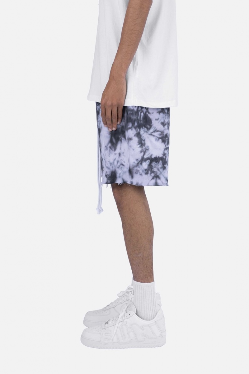 Short Mnml Cloud Wash Sweatshorts Black/White Homme | JGZ-1927967