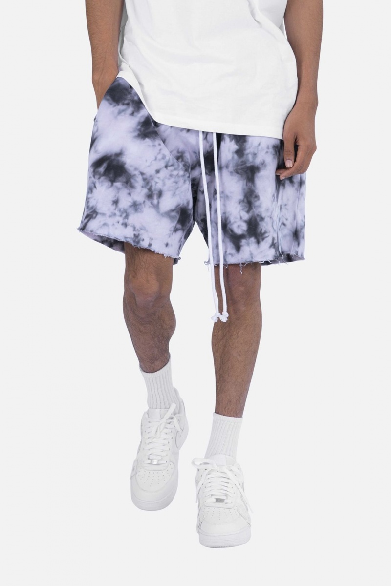 Short Mnml Cloud Wash Sweatshorts Black/White Homme | JGZ-1927967