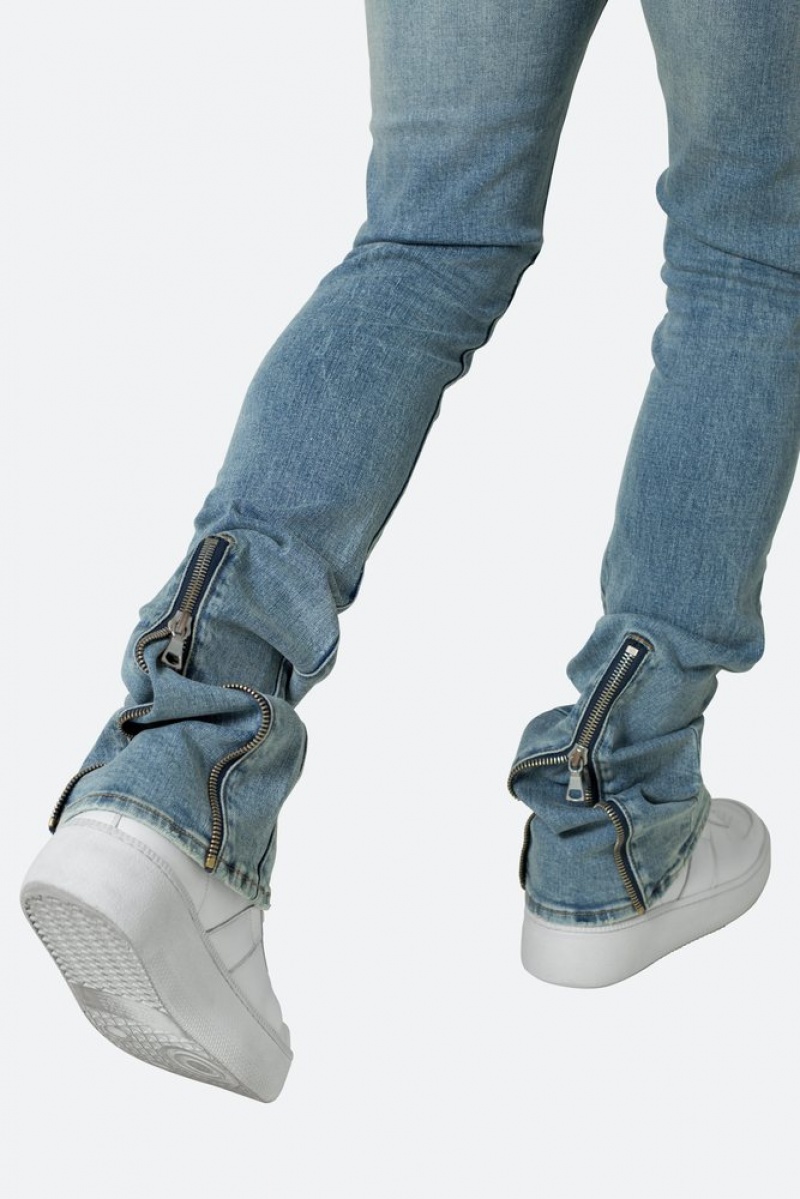 Skinny Denim Mnml X491 Convertible Mince Denim Bleu  | XRW-2338368