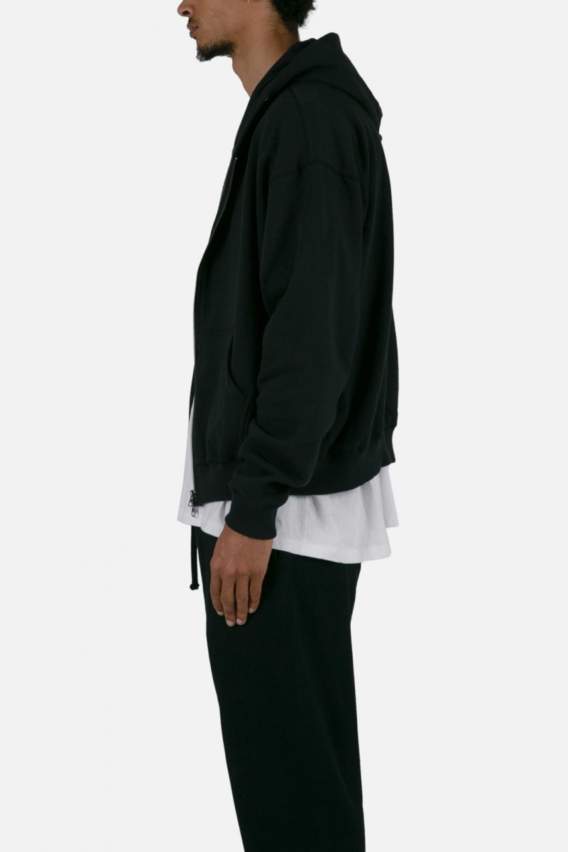 Sweats Mnml Basic Zip Up Hoodie Noir  | CRN-3059909