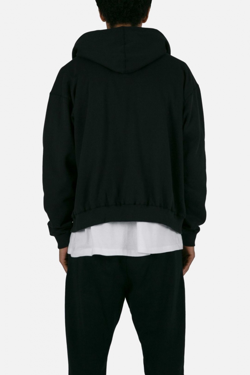 Sweats Mnml Basic Zip Up Hoodie Noir  | CRN-3059909