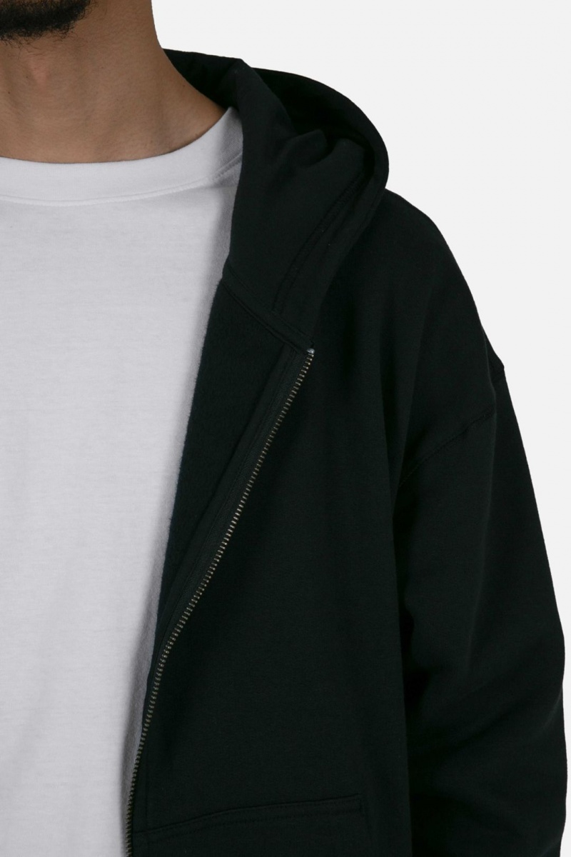 Sweats Mnml Basic Zip Up Hoodie Noir  | CRN-3059909