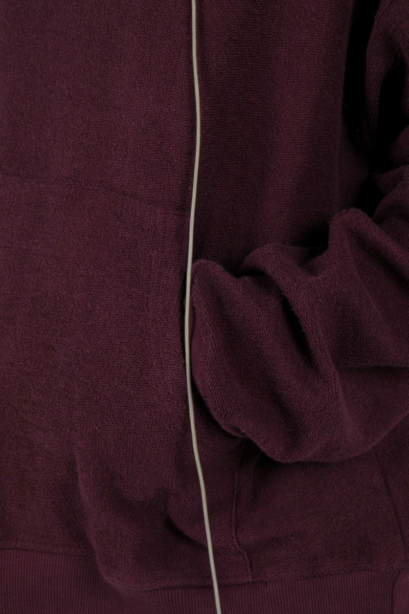 Sweats Mnml Extended Drawcord Hoodie Bordeaux Homme | BXU-5174408