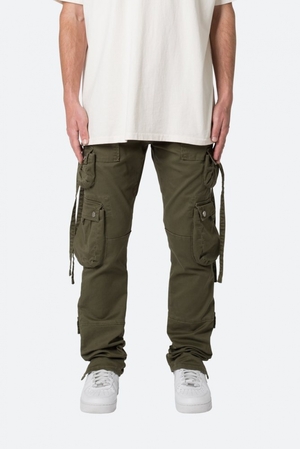 Straight Denim Mnml D152 Cargo Pants Vert Olive  | EZJ-8953432