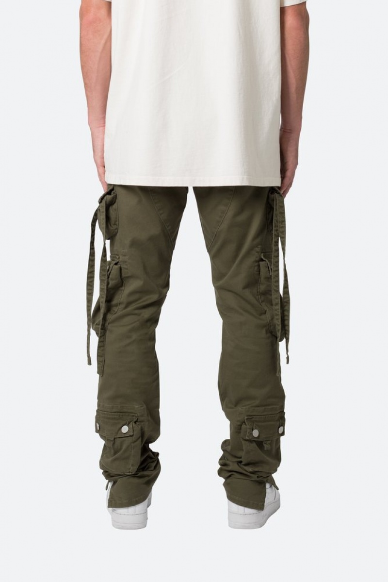 Straight Denim Mnml D152 Cargo Pants Vert Olive  | EZJ-8953432