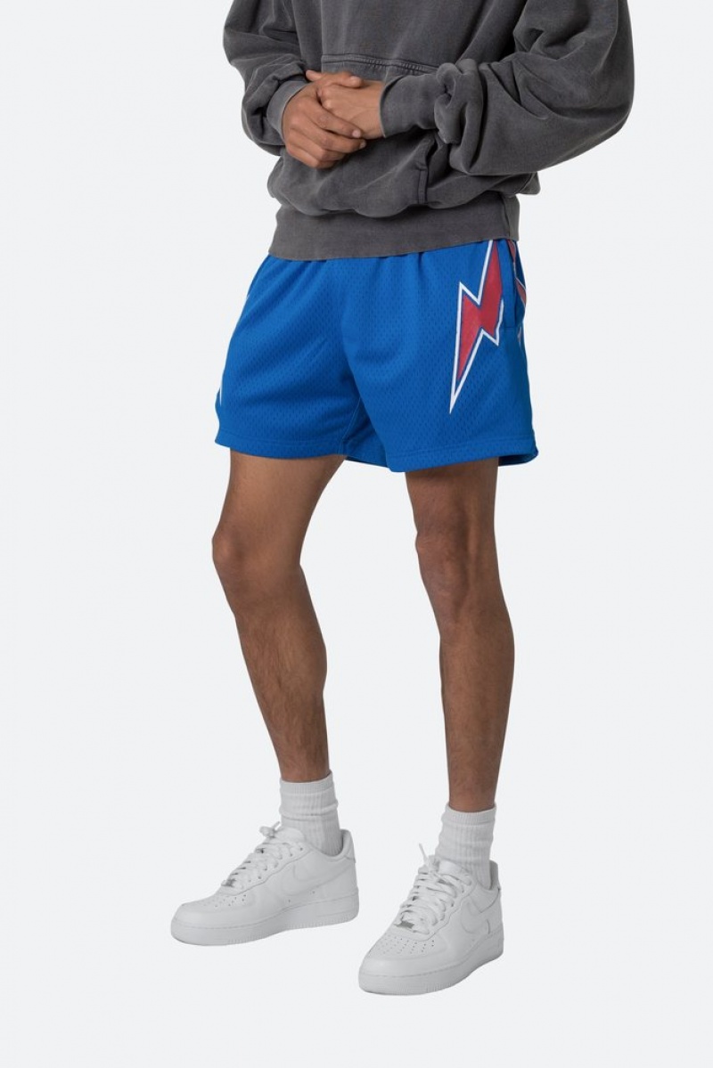 Short Mnml Mesh Basketball Shorts Blue/Red  | RZQ-8993270