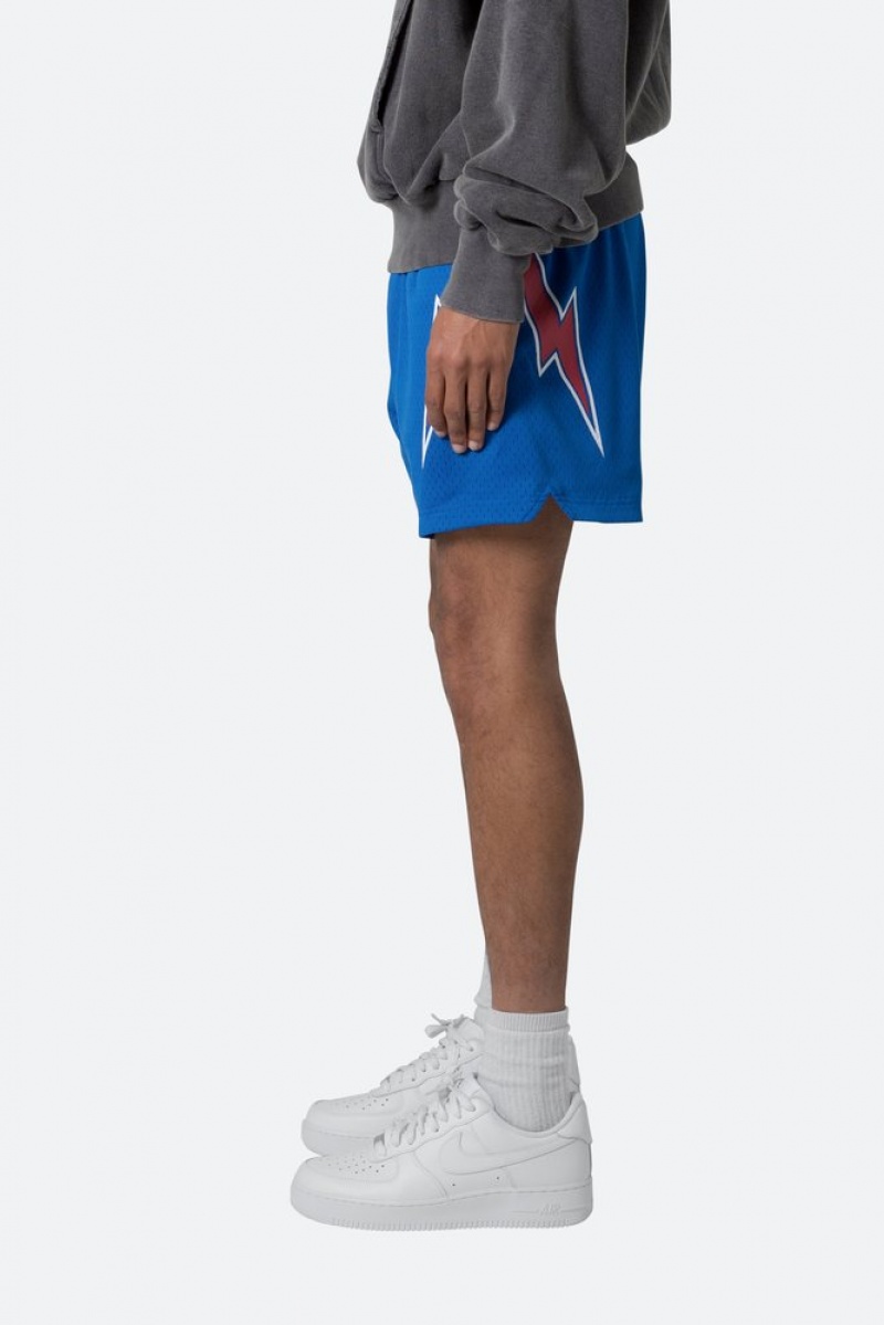 Short Mnml Mesh Basketball Shorts Blue/Red  | RZQ-8993270