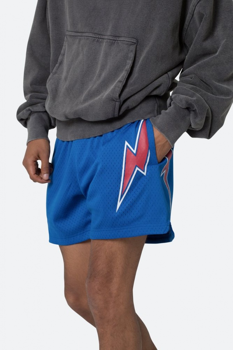 Short Mnml Mesh Basketball Shorts Blue/Red  | RZQ-8993270