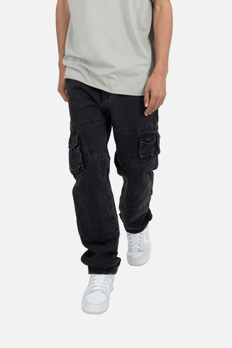 Baggy Denim Mnml V244 Cargo II Baggy Denim Noir Homme | ZDJ-7653022