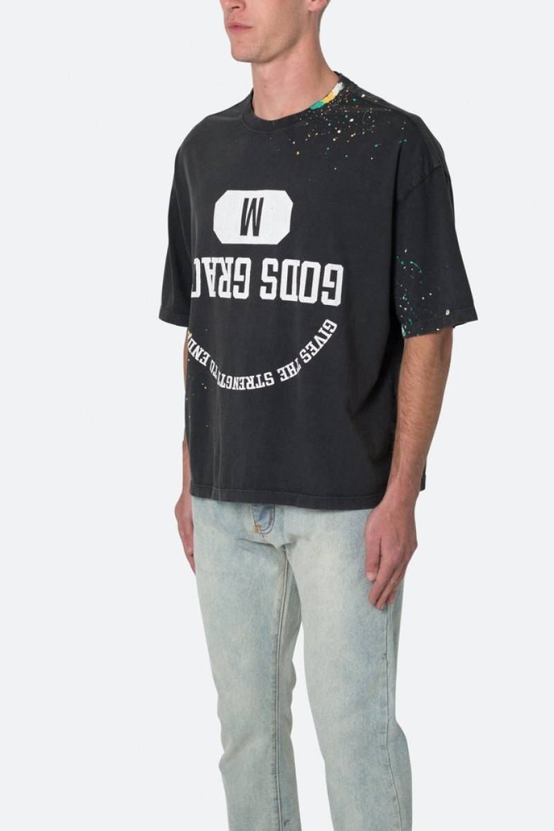 Tees Mnml Gods Grace Vintage Tee Noir  | JZP-3577141