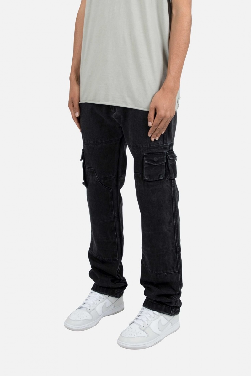 Baggy Denim Mnml V244 Cargo II Baggy Denim Noir Homme | ZDJ-7653022