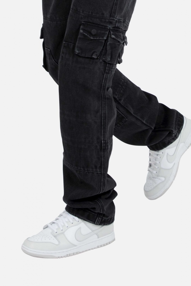 Baggy Denim Mnml V244 Cargo II Baggy Denim Noir Homme | ZDJ-7653022