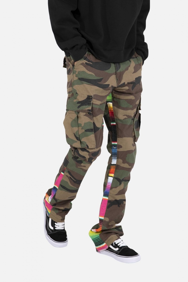 Cargos Mnml Serape Bootcut Cargo Pants Camouflage Homme | OWX-9940645