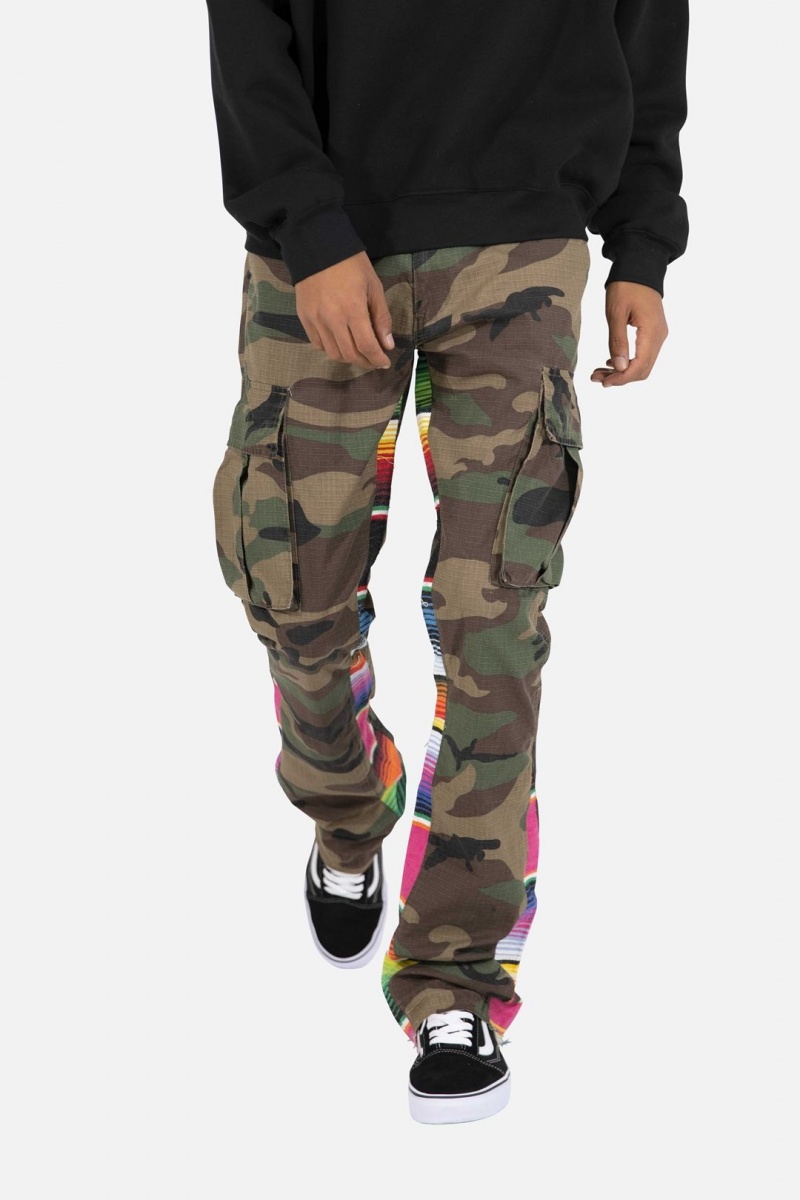 Cargos Mnml Serape Bootcut Cargo Pants Camouflage Homme | OWX-9940645