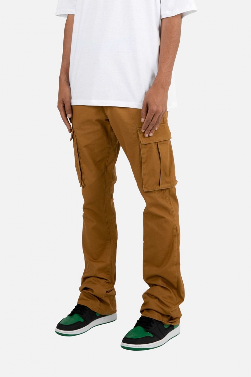 Flare Denim Mnml Twill Flare Cargo Pants Marron Homme | WRR-6445844