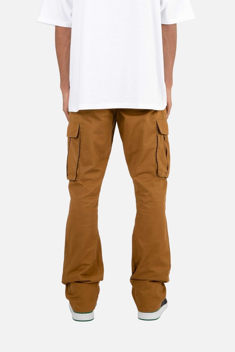 Flare Denim Mnml Twill Flare Cargo Pants Marron Homme | WRR-6445844