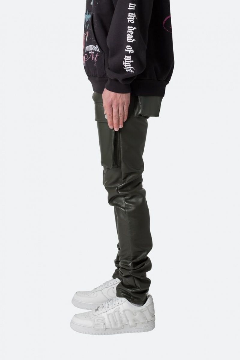 Cargos Mnml Cuir Snap Cargo Pants Vert Olive Homme | EKE-4822761