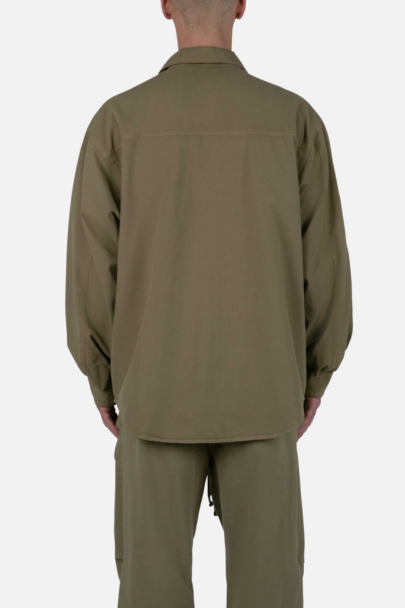 Chemises Mnml Oversized Utility Shirt Vert Olive Homme | CFB-8273083