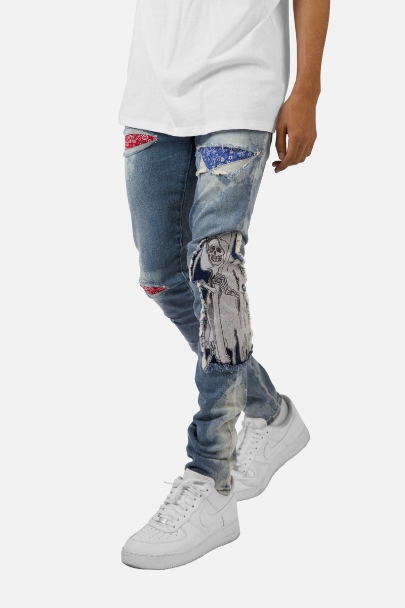 Skinny Denim Mnml X161 Mince Denim Bleu Homme | BME-1988997