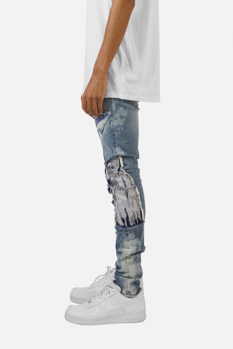 Skinny Denim Mnml X161 Mince Denim Bleu Homme | BME-1988997