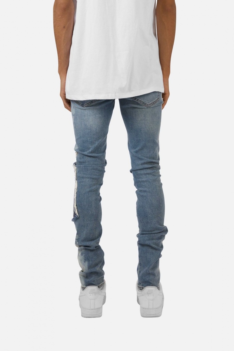 Skinny Denim Mnml X161 Mince Denim Bleu Homme | BME-1988997