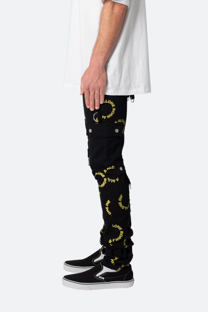 Cargos Mnml M564 Punk Cargo Pants Black/Yellow  | FDY-8565397