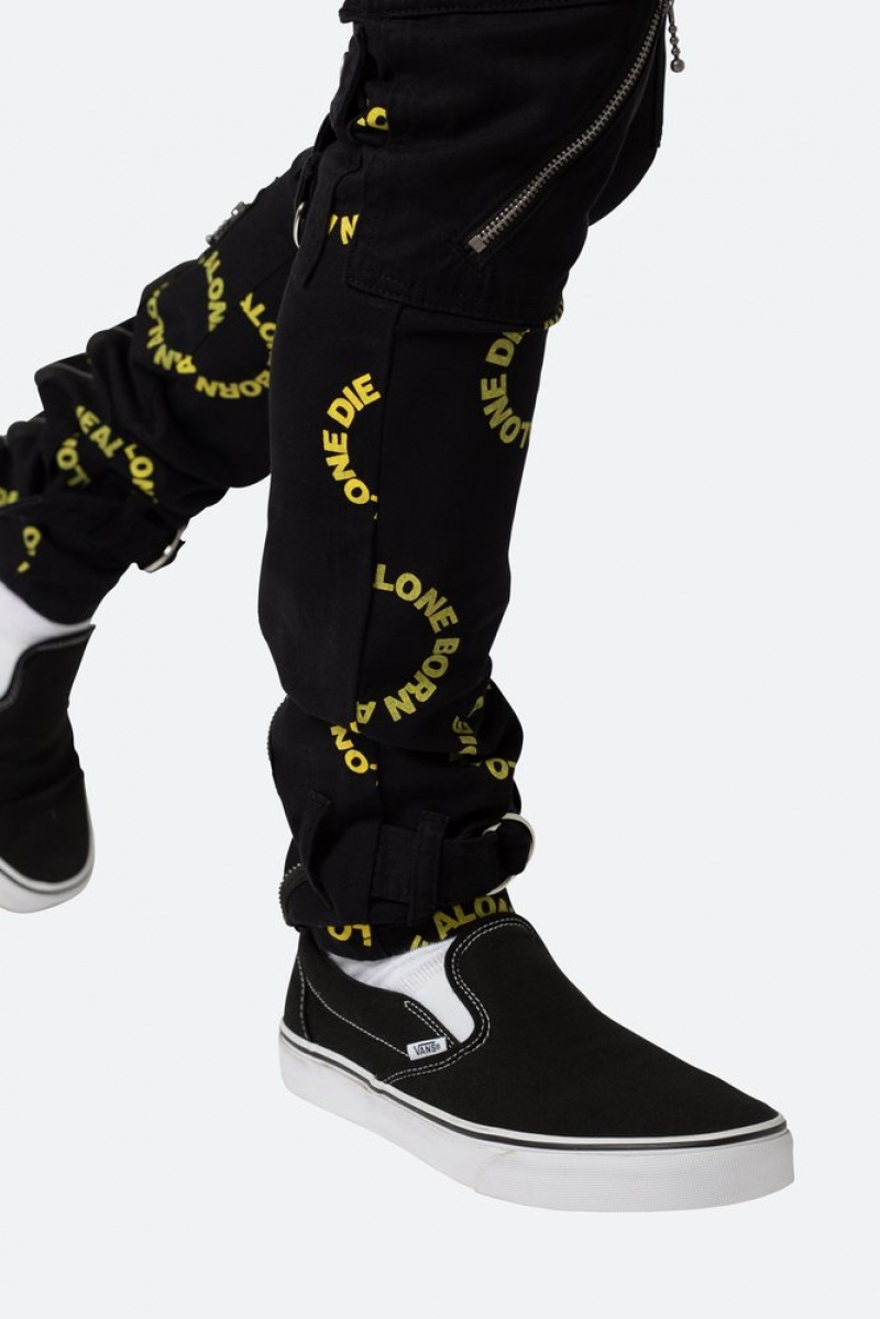 Cargos Mnml M564 Punk Cargo Pants Black/Yellow  | FDY-8565397