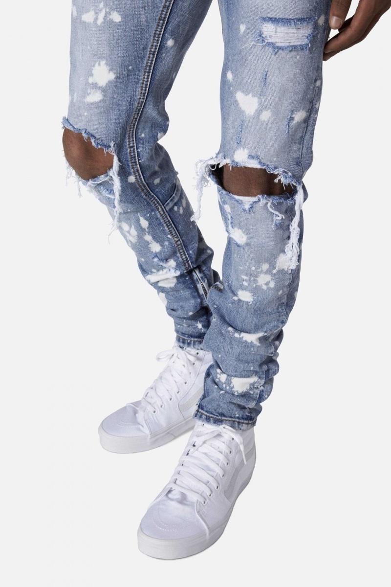 Slim Denim Mnml M1 Splash Slim Denim Bleu Homme | KWA-8133680