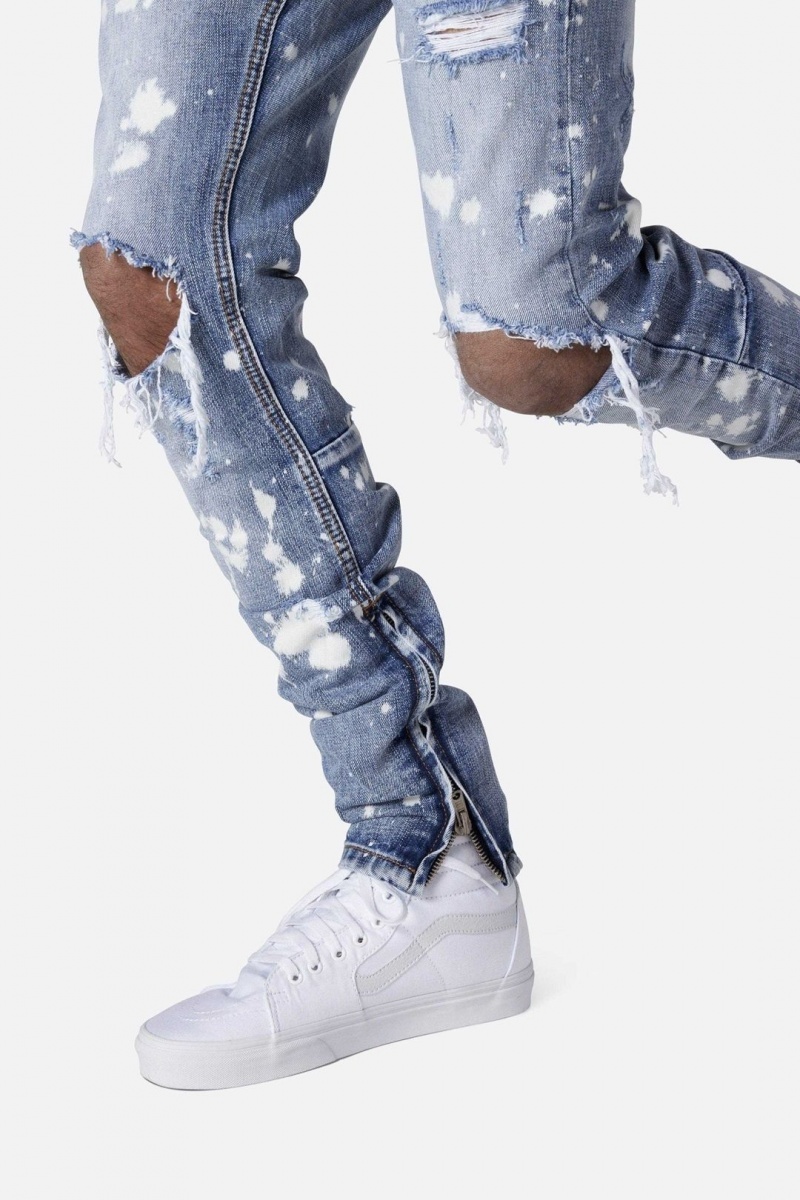 Slim Denim Mnml M1 Splash Slim Denim Bleu Homme | KWA-8133680