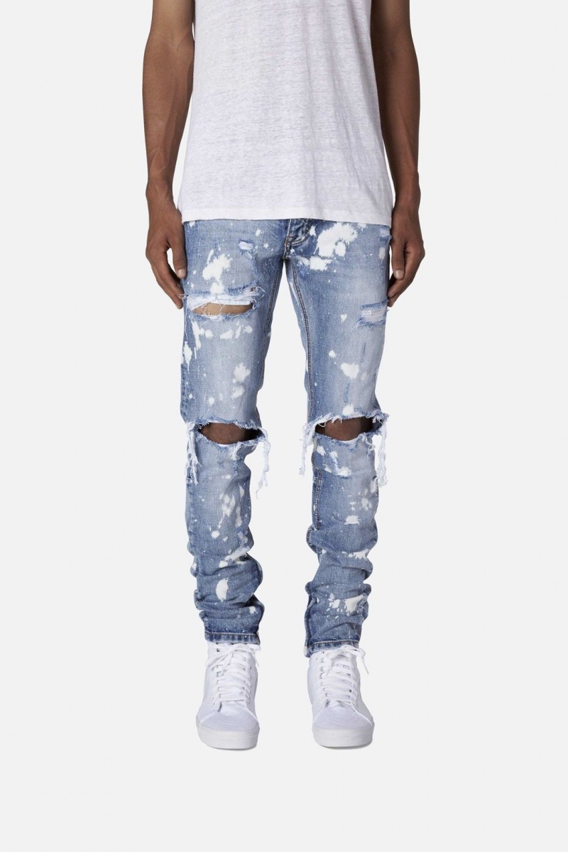 Slim Denim Mnml M1 Splash Slim Denim Bleu Homme | KWA-8133680