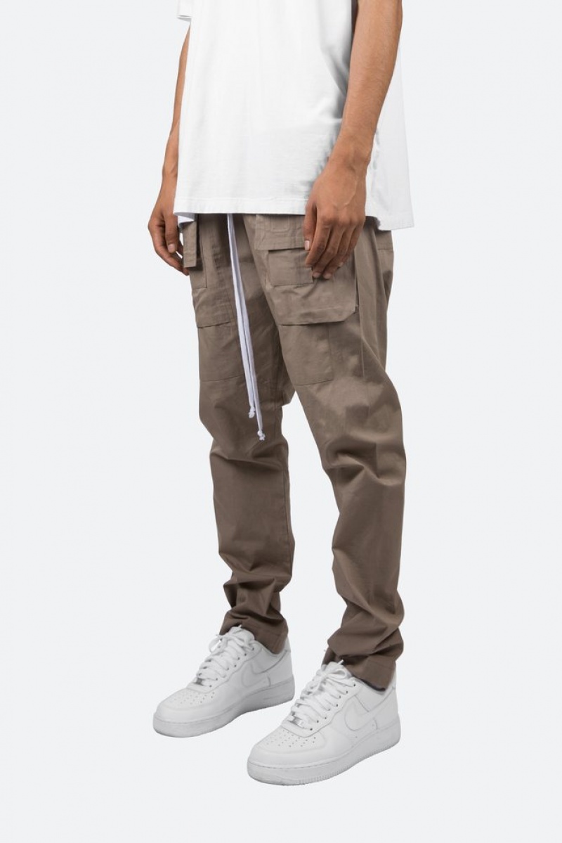 Cargos Mnml Drop Crotch Cargo Pants Stone Homme | IKV-1495710