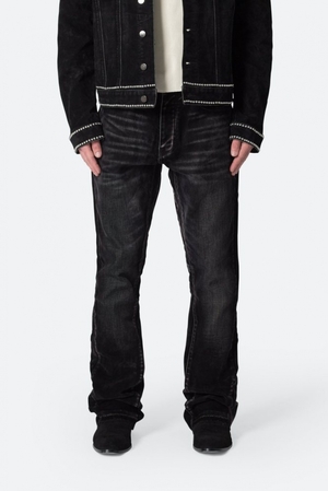 Skinny Denim Mnml B576 Western Flare Denim Noir  | CZB-8522709