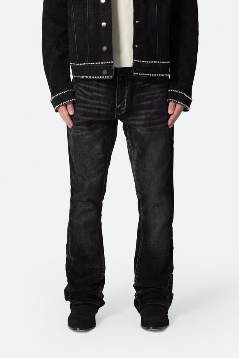 Skinny Denim Mnml B576 Western Flare Denim Noir  | CZB-8522709