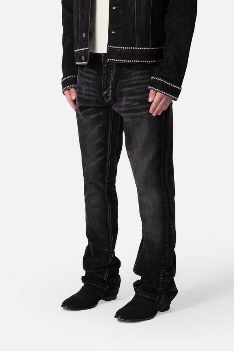 Skinny Denim Mnml B576 Western Flare Denim Noir  | CZB-8522709