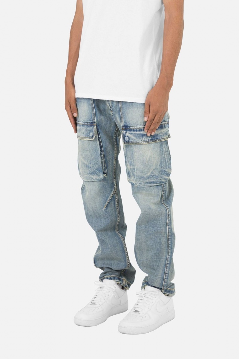 Baggy Denim Mnml V216 Cargo Baggy Denim Bleu Homme | NVP-8576776