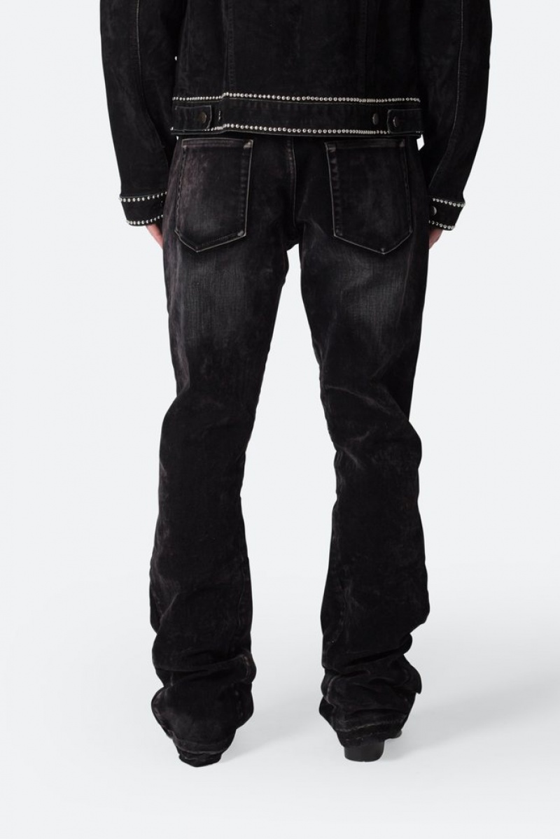 Skinny Denim Mnml B576 Western Flare Denim Noir  | CZB-8522709