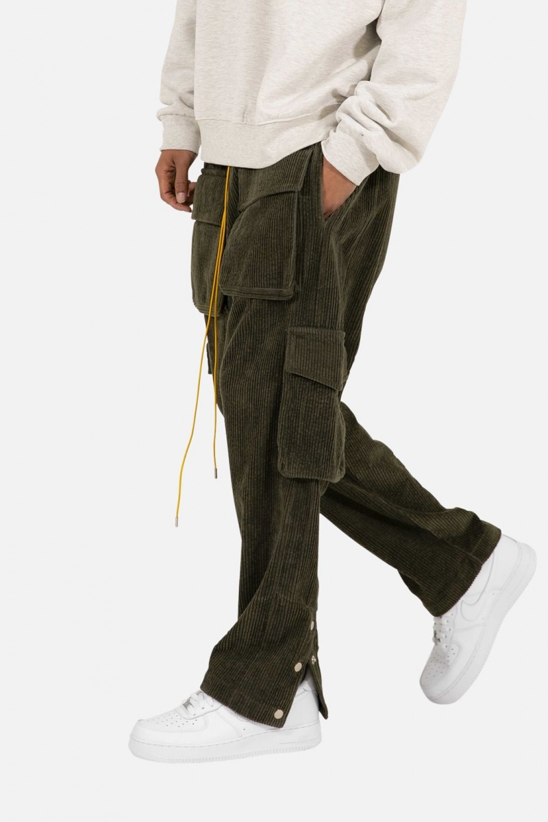 Cargos Mnml Corduroy Snap II Cargo Pants Vert Olive Homme | NEV-9882804