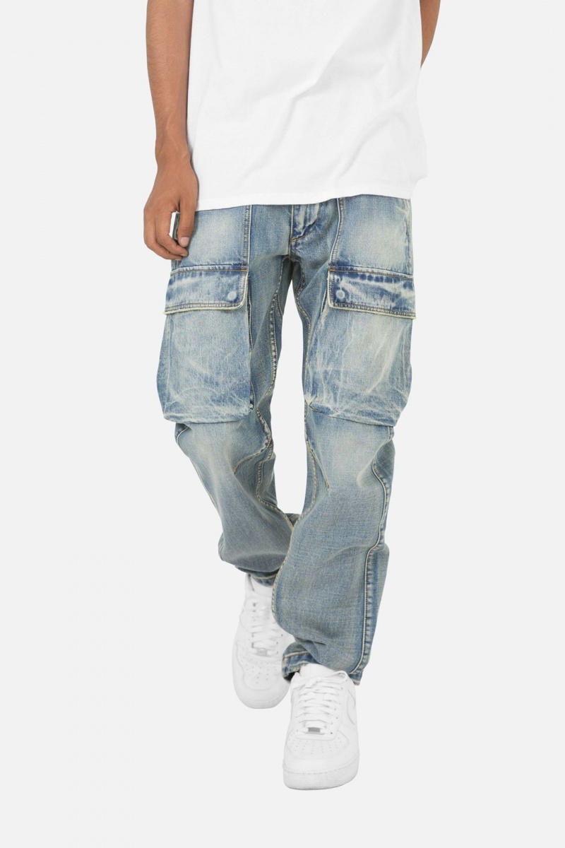 Baggy Denim Mnml V216 Cargo Baggy Denim Bleu Homme | NVP-8576776