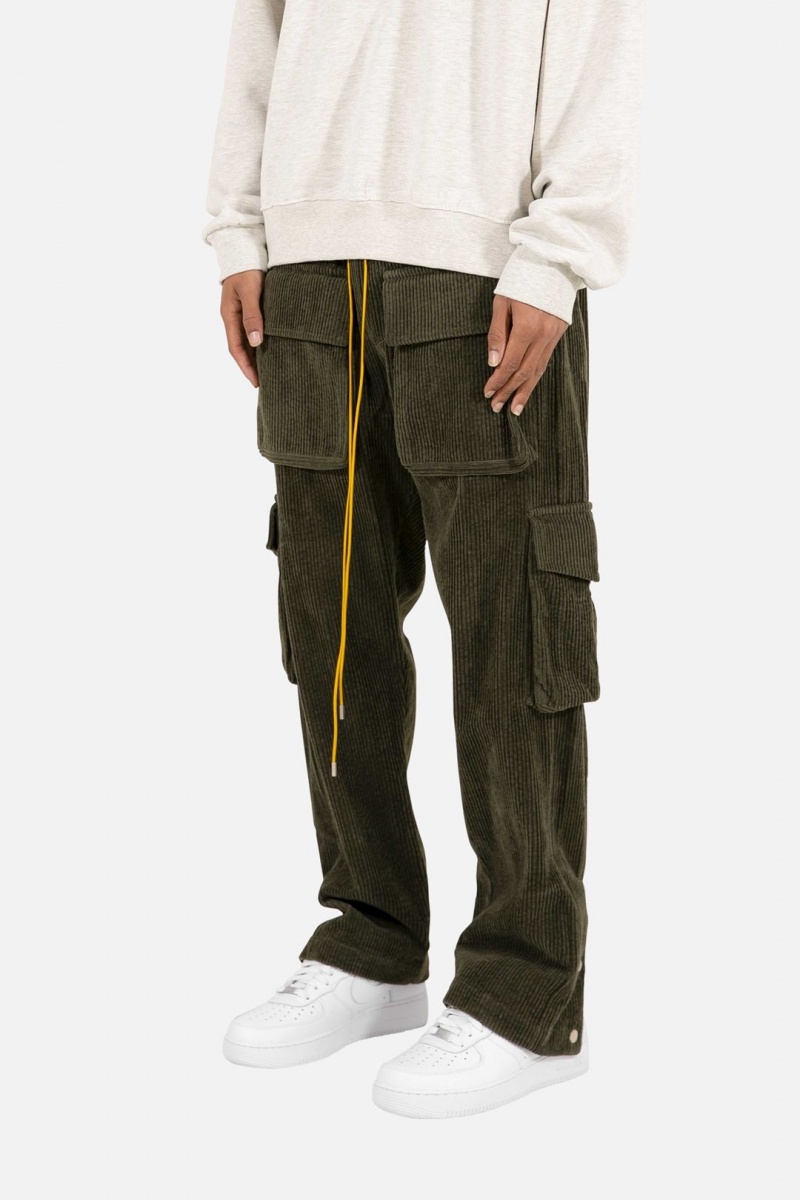 Cargos Mnml Corduroy Snap II Cargo Pants Vert Olive Homme | NEV-9882804