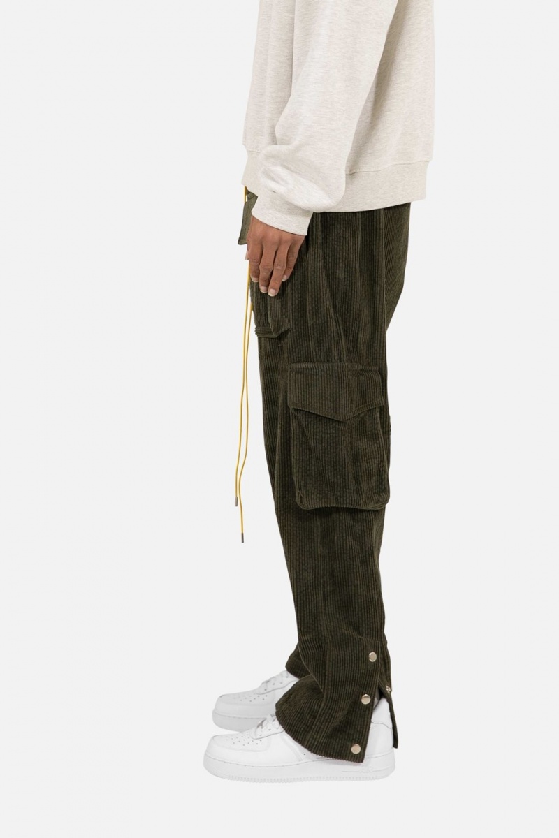 Cargos Mnml Corduroy Snap II Cargo Pants Vert Olive Homme | NEV-9882804