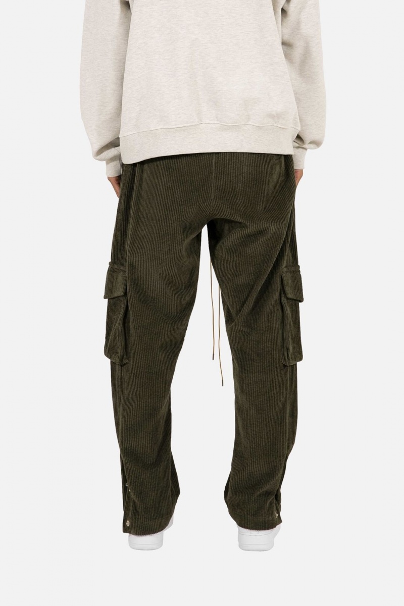 Cargos Mnml Corduroy Snap II Cargo Pants Vert Olive Homme | NEV-9882804