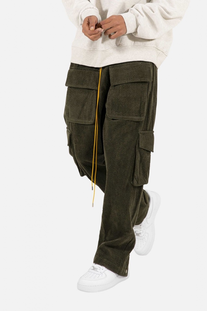 Cargos Mnml Corduroy Snap II Cargo Pants Vert Olive Homme | NEV-9882804