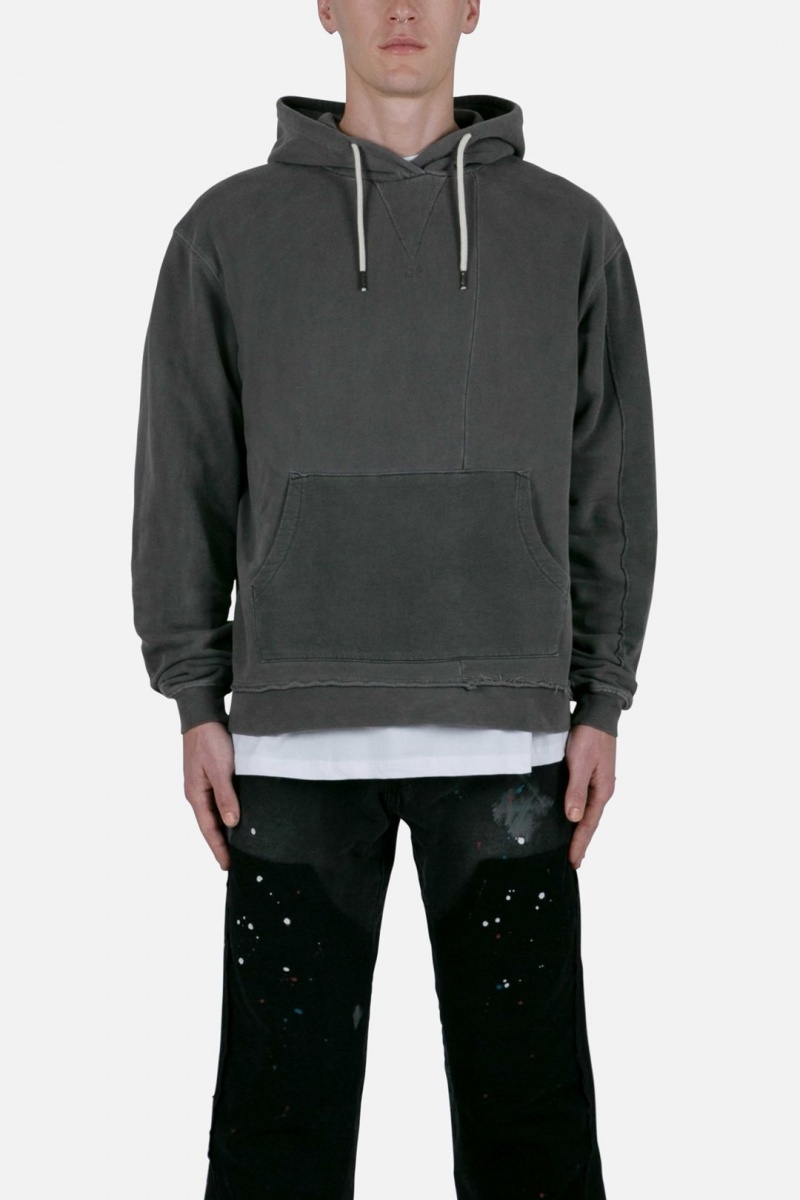 Sweats Mnml Paneled Vintage Hoodie Noir Homme | BFB-1575708