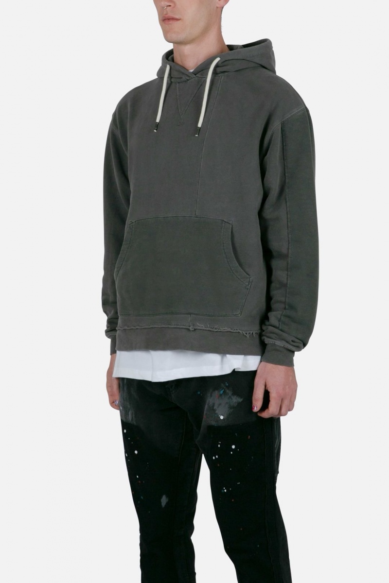 Sweats Mnml Paneled Vintage Hoodie Noir Homme | BFB-1575708