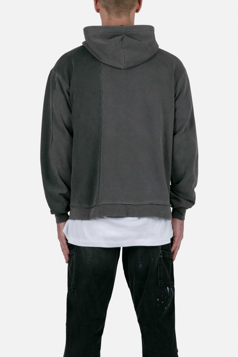 Sweats Mnml Paneled Vintage Hoodie Noir Homme | BFB-1575708