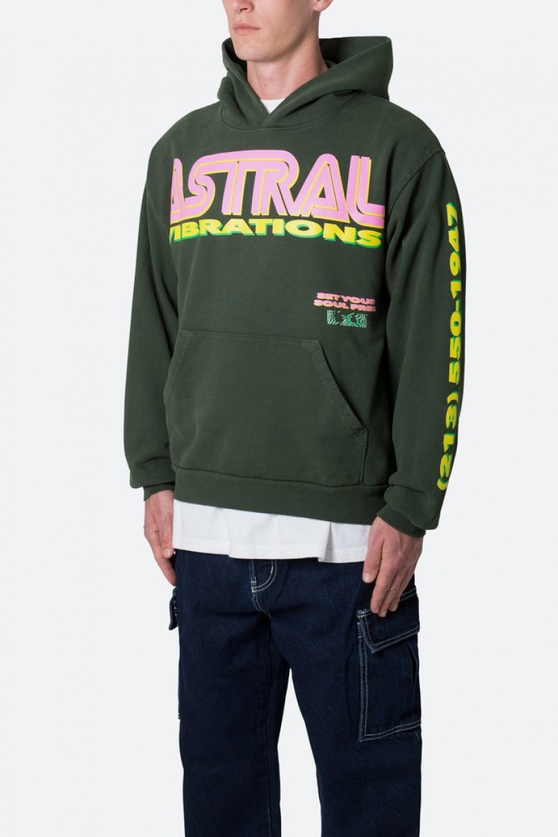 Hoodies Mnml Astral Vibrations Hoodie Ivy  | GJJ-7942912